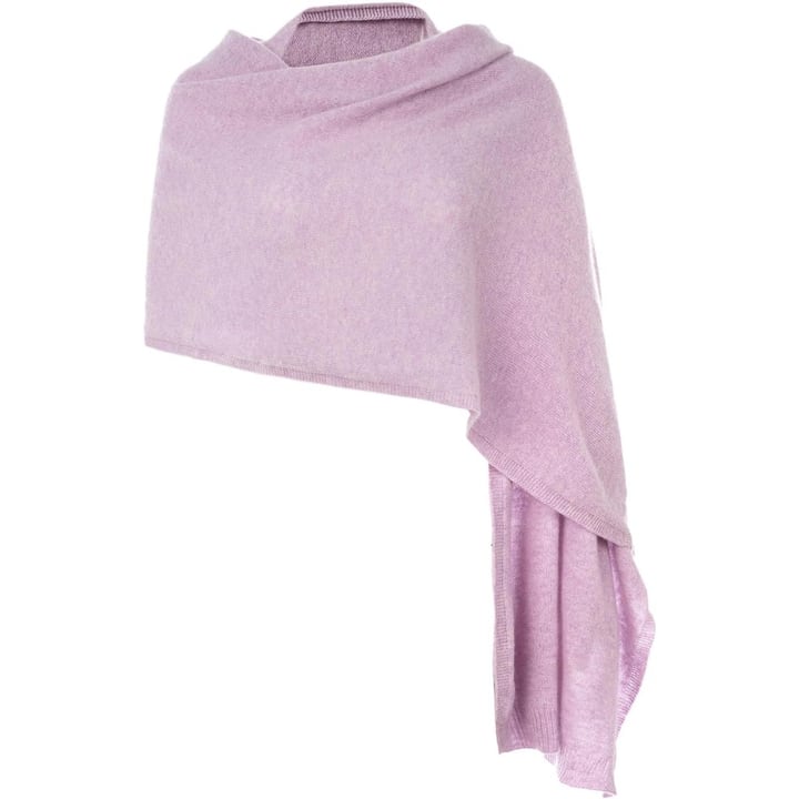Lavender knitted cashmere scarf